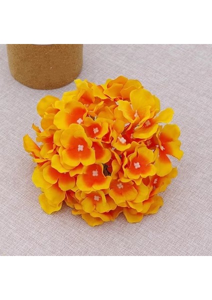 Turuncu 5 Adet 5 Paket 54 Kafa Ipek Ortanca Kafaları Yapay Çiçekler Kafa Ev Düğün Gelin Duş Doğum Günü Partisi Dekorasyon Için Saplı (Yurt Dışından)