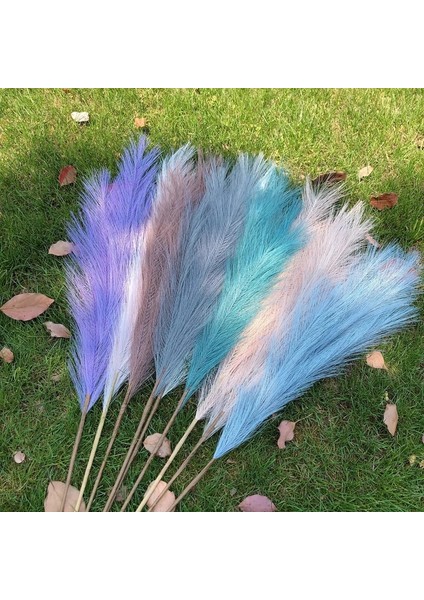 Pembe 90 cm 1 Pc Yapay Pampas Çim Sahte Sazlık Dekor Vazo Dolgular Sonsuz Çiçek Dekor Centerpieces Düğün Kemer Çiçek Sahte Bitkiler (Yurt Dışından)
