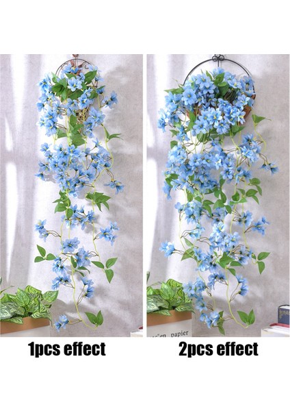 Morning Zafer Gül Yeni Yapay Asılı Asma Sahte Morning Glory Bahçe Asılı Düğün Kış Yasemin 100CM Kapalı Ipek Çiçekler (Yurt Dışından) fiyatları