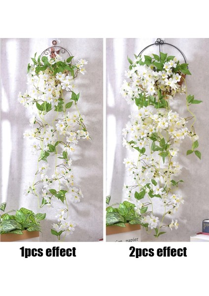 Morning Zafer Gül Yeni Yapay Asılı Asma Sahte Morning Glory Bahçe Asılı Düğün Kış Yasemin 100CM Kapalı Ipek Çiçekler (Yurt Dışından) fırsatları