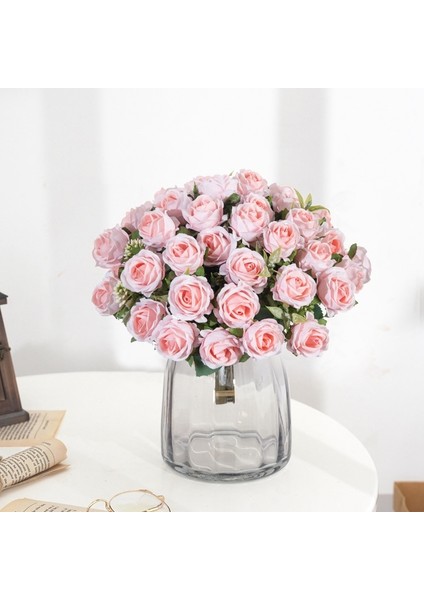 Beyaz 10 Kafaları Yapay Çiçekler Scrapbooking Ipek Güller Noel Düğün Parti Buket Ev Ürünleri Ev Dekorasyon Için Vazolar (Yurt Dışından) indirimleri