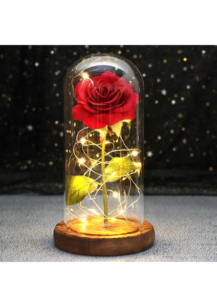 Siyah Taban Parlak Galaxy Gül Çiçeği 24K Folyo Kaplama Altın Gül Yaratıcı Altın Gökkuşağı Güzellik ve Canavar Gül Sevgililer Günü Hediyesi Düğün Dekoru (Yurt Dışından) fırsatları