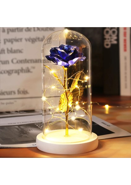 Siyah Taban Parlak Galaxy Gül Çiçeği 24K Folyo Kaplama Altın Gül Yaratıcı Altın Gökkuşağı Güzellik ve Canavar Gül Sevgililer Günü Hediyesi Düğün Dekoru (Yurt Dışından) indirimleri