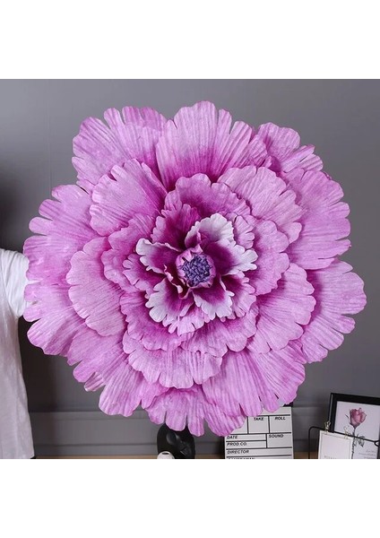 Mor 60 cm Çoklu Boyutları Düğün Çiçek Büyük Ipek Yapay Çiçek Şakayık Kafası Diy Çiçek Arka Plan Duvar Dekorasyonu (Yurt Dışından)