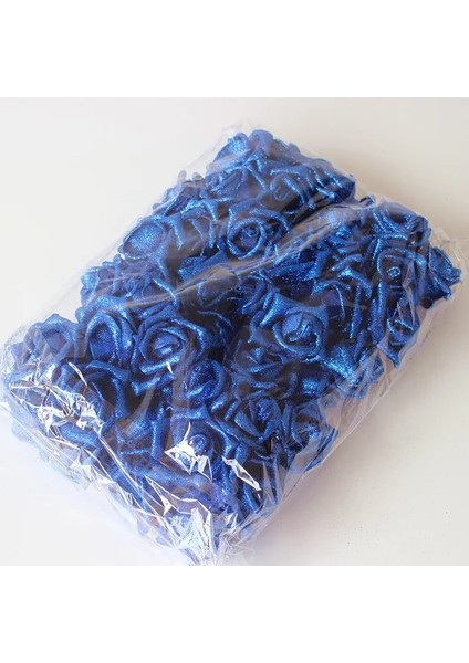 Açık Kraliyet Mavisi 5 Adet 6 cm 20/10/5 Adet Yeni Glitter Köpük Gül Yapay Çiçek Düğün Gelin Buketi Dekorasyon Ev Dekoratif Sahte Çiçek Buketi (Yurt Dışından)