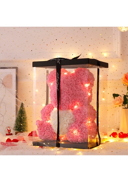 Tek Pembe Ayı 2 25 cm Teddy Rose Ayı Kutusu Yapay Pe Çiçek Sevgililer Günü Kız Arkadaşı Kadın Anneler Günü Hediyesi Düğün Brithday Partisi (Yurt Dışından) fırsatları