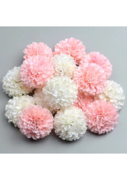 Rastgele Renkleri Karıştırın 50 Adet 5 cm Ponpon Yapay Ipek Çiçekler Kafa Ortanca Ev Düğün Dekorasyon Dıy Scrapbooking Sahte Çiçek Çelenkler (Yurt Dışından)