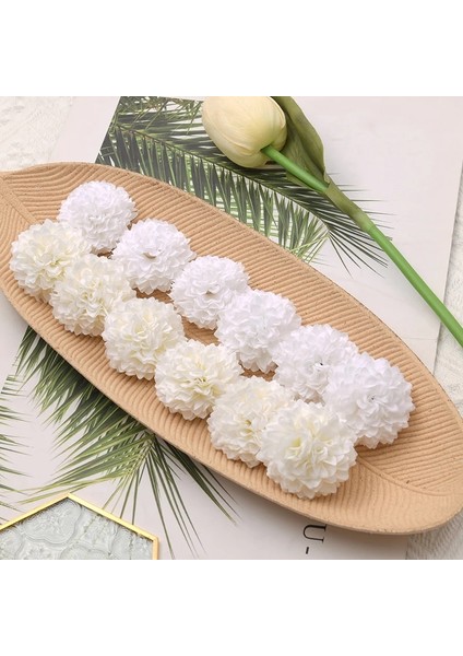 Rastgele Renkleri Karıştırın 50 Adet 5 cm Ponpon Yapay Ipek Çiçekler Kafa Ortanca Ev Düğün Dekorasyon Dıy Scrapbooking Sahte Çiçek Çelenkler (Yurt Dışından)