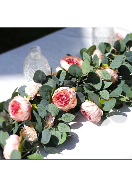 1 Adet Vintage Pembe Partı Sevınç Sahte Şakayık Gül Sarmaşıklar Yapay Çiçekler Çelenk Vintage Okaliptüs Asılı Bitki Düğün Kemerli Kapı Parti Dekor Için (Yurt Dışından) fiyatları