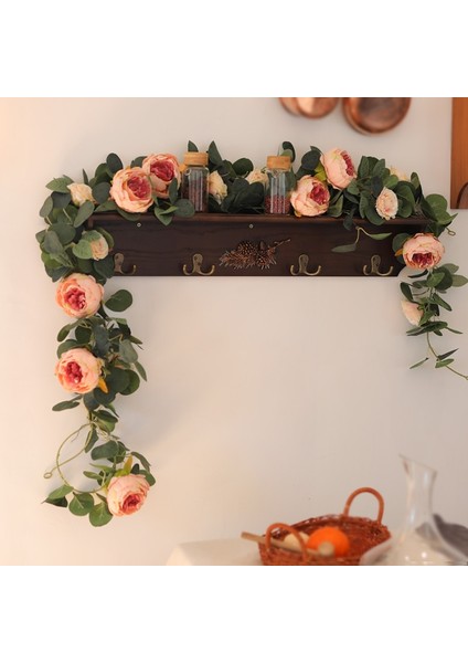1 Adet Vintage Pembe Partı Sevınç Sahte Şakayık Gül Sarmaşıklar Yapay Çiçekler Çelenk Vintage Okaliptüs Asılı Bitki Düğün Kemerli Kapı Parti Dekor Için (Yurt Dışından) fırsatları