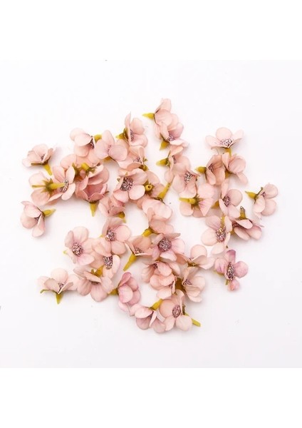 Pembe 50 Adet 50/100 Adet Çok Renkli Papatya Çiçek Kafa Mini Ipek Yapay Çiçek Düğün Nişan Parti Ev Dekor Için Dıy Çelenk Headdress (Yurt Dışından)