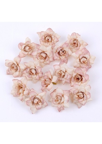 Şampanya Tozu 10 Adet Yapay Çiçek 4.5 cm Ipek Gül Kafa Düğün Ev Için Yeni Yıl Dekorasyon Dıy Çelenk Karalama Defteri Hediye Kutusu Zanaat Çiçekler (Yurt Dışından)