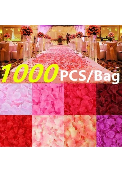Koyu Pembe 500PCS 500/1000PCS Yapay Gül Yaprakları Renkli Romantik Düğün Yıldönümü Ipek Gül Çiçek Düğün Dekorasyon Için Güller Malzemeleri (Yurt Dışından)