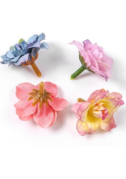 Açık Pembe 10 Adet Yapay Çiçekler Gül Kafası 4 cm Ipek Sahte Çiçekler Ev Dekor Bahçe Partisi Düğün Dekorasyon Zanaat Çelenk Aksesuarları (Yurt Dışından) indirimleri