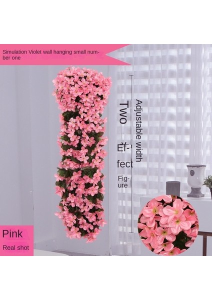 Pembe Menekşe Yapay Çiçek Parti Dekorasyon Simülasyon Sevgililer Günü Düğün Duvar Asılı Düğün Dekoratif Çelenk (Yurt Dışından)