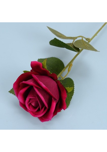 Gül Kırmızı 5 Adet 51 cm Yapay Çiçek Flanel Gül Sahte Çiçek Düğün Ev Dekorasyon Yapay Çiçek Dekorasyon Sevgililer Günü Hediyesi (Yurt Dışından)