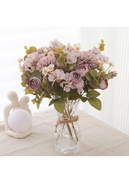 Mor Gri Gül Yapay Ipek Çiçekler Karalama Defteri Ayçiçeği Noel Düğün Parti Buket Vazo Ev Düğün Sevgililer Günü Dekorasyon Için (Yurt Dışından) modelleri