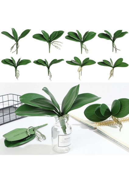 Stil 7 1pc Simülasyon Yapraklar Phalaenopsis Yaprak Yapay Bitkiler Plastik Çim Çiçekleri Orkide Yaprakları Düğün Festivali Bahar Ev Dekor (Yurt Dışından)