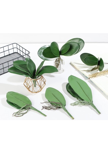 Stil 7 1pc Simülasyon Yapraklar Phalaenopsis Yaprak Yapay Bitkiler Plastik Çim Çiçekleri Orkide Yaprakları Düğün Festivali Bahar Ev Dekor (Yurt Dışından)
