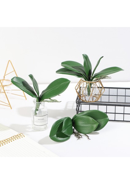 Stil 7 1pc Simülasyon Yapraklar Phalaenopsis Yaprak Yapay Bitkiler Plastik Çim Çiçekleri Orkide Yaprakları Düğün Festivali Bahar Ev Dekor (Yurt Dışından)