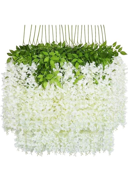 Şampanya 12 Adet Yapay Wisteria Çiçekler Ratta Ekstra Uzun Kalın Asma Asılı Garland Ipek Wisteria Çelenk Ev Partisi Düğün Dekor Için (Yurt Dışından) modelleri