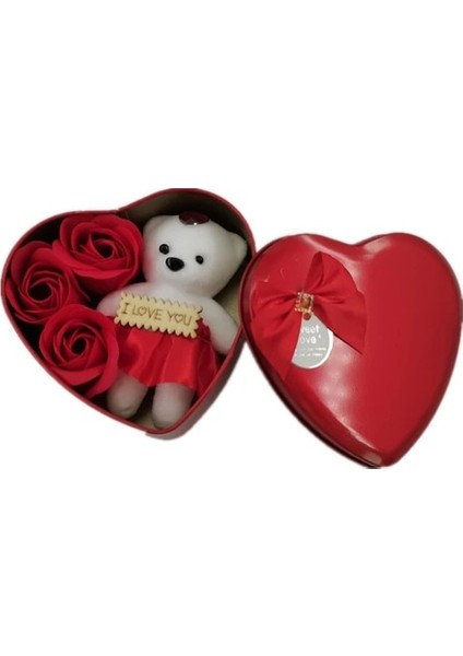 Kırmızı 3FLOWER1BEAR Yo Cho Yapay Çiçek 3/4/6 Adet Güller Ayı Sabun Çiçek Hediye Kutusu Sevgililer Günü Anneler Günü Düğün Yeni Yıl Eşi Için Hediye (Yurt Dışından)