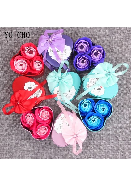 Kırmızı 3FLOWER1BEAR Yo Cho Yapay Çiçek 3/4/6 Adet Güller Ayı Sabun Çiçek Hediye Kutusu Sevgililer Günü Anneler Günü Düğün Yeni Yıl Eşi Için Hediye (Yurt Dışından)
