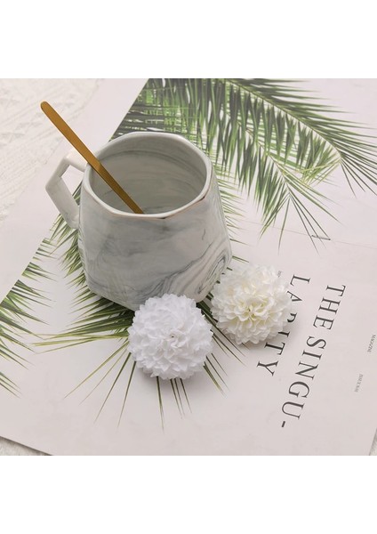 Stil 5 50 Adet 5 cm Ponpon Yapay Ipek Çiçekler Kafa Ortanca Ev Düğün Dekorasyon Dıy Scrapbooking Sahte Çiçek Çelenkler (Yurt Dışından)