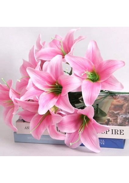 K 10/2/1 Kafa Ipek Çiçek Yapay Zambak Çiçekleri Avrupa Renkli Sahte Gelin Çiçek Buketi Düğün Ev Partisi Dekorasyon (Yurt Dışından) fiyatları