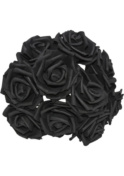 Siyah 10 Adet 10/20/30 Kafaları 8 cm Yeni Yapay Pe Köpük Gül Çiçek Gelin Buketi Ev Çiçek Düğün Süslemeleri Scrapbooking Dıy Çiçek (Yurt Dışından)