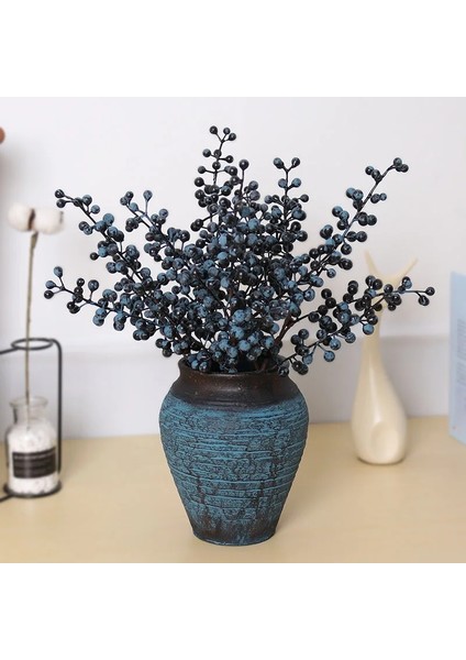 B-Blue-1pc Köpük Yapay Berry Şube Çiçek Sahte Siyah Meyve Düğün Ev Masa Parti Dekor Noel Yeni Yıl Dıy Buket Aksesuarları (Yurt Dışından) fiyatları