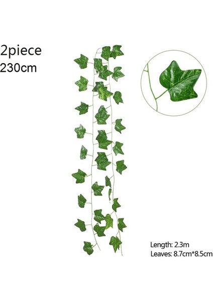 G02-2PCS-LEAFES Wisteria Yapay Çiçek Asma Sarmaşık Yaprağı Çelenk Ipek Gül Çiçek Rattan Dize Asma Düğün Kemer Çiçek Ev Bahçe Dekorasyonu (Yurt Dışından)