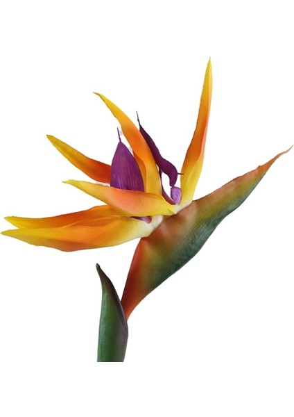 Turuncu Yükseklik 80 cm Yapay Çiçek Cennet Kuşu Düzenleme Sahte Bitki Parti Ipek Strelitzia Reginae Ev Düğün Çiçek Masa Dekor Sahne (Yurt Dışından)