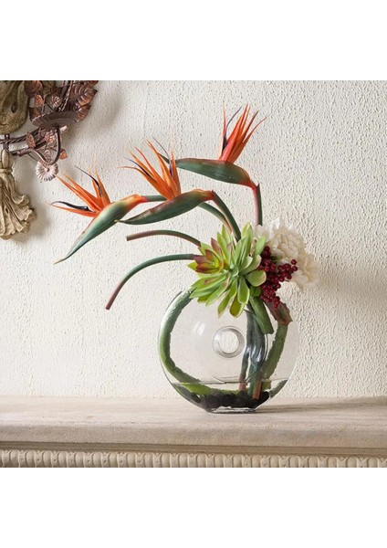 Turuncu Yükseklik 80 cm Yapay Çiçek Cennet Kuşu Düzenleme Sahte Bitki Parti Ipek Strelitzia Reginae Ev Düğün Çiçek Masa Dekor Sahne (Yurt Dışından)