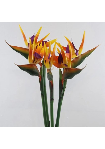 Turuncu Yükseklik 80 cm Yapay Çiçek Cennet Kuşu Düzenleme Sahte Bitki Parti Ipek Strelitzia Reginae Ev Düğün Çiçek Masa Dekor Sahne (Yurt Dışından)