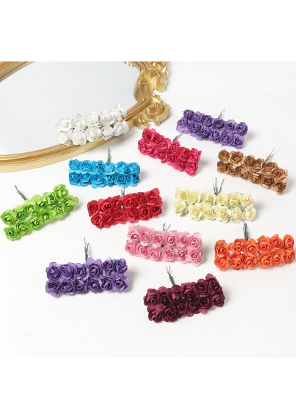 Pembe 36 Adet Yapay Gül Buketi Kağıt Sahte Çiçekler Ev Deco Düğün Dekorasyon Noel Dekorasyon 2023 Dıy Gelin Çelenk El Sanatları (Yurt Dışından) modelleri