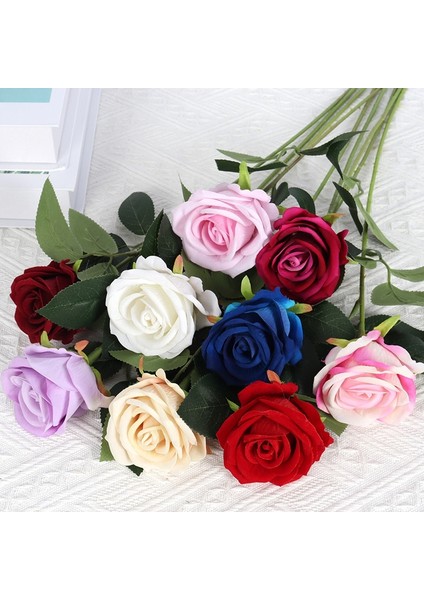 5 Adet 5 Adet Yapay Çiçekler Buket Kırmızı Kadife Sahte Gül Çiçek Düğün Ev Masa Dekorasyon Noel Sevgililer Günü Hediyesi Için (Yurt Dışından) fırsatları