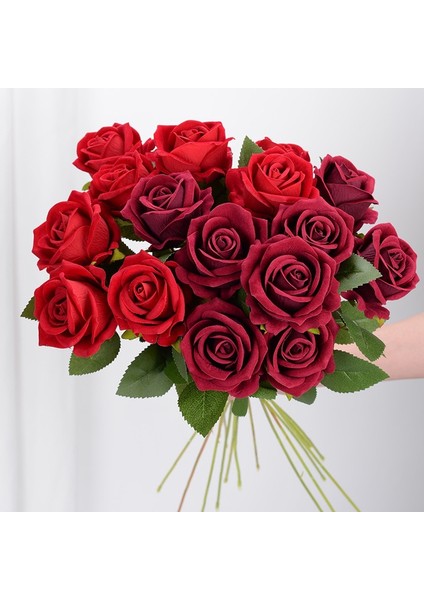 5 Adet 5 Adet Yapay Çiçekler Buket Kırmızı Kadife Sahte Gül Çiçek Düğün Ev Masa Dekorasyon Noel Sevgililer Günü Hediyesi Için (Yurt Dışından) indirimleri