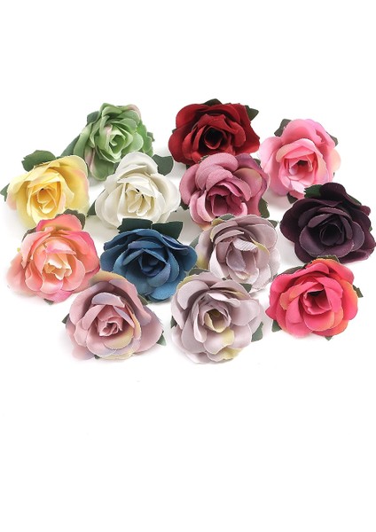 Çikolata 20 Adet 10/20/50 Adet 3.5 cm Mini Gül Yapay Çiçekler Ev Dekor Için Kafaları Bahçe Düğün Dekorasyon Sahte Çiçekler Dıy Zanaat Aksesuarları (Yurt Dışından)