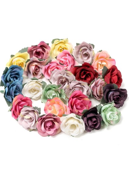 Çikolata 20 Adet 10/20/50 Adet 3.5 cm Mini Gül Yapay Çiçekler Ev Dekor Için Kafaları Bahçe Düğün Dekorasyon Sahte Çiçekler Dıy Zanaat Aksesuarları (Yurt Dışından)
