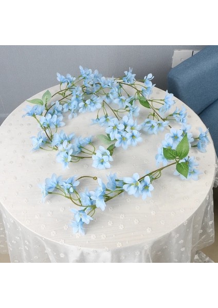 Mavi 126 Çiçekler 1 Ipek Gül Düğün Dekorasyonu Sarmaşık Rattan Yapay Çiçek Kemer Dekorasyonu ve Yeşil Yapraklı Duvar Çelengi (Yurt Dışından)