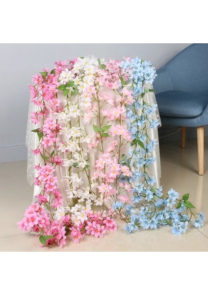 Mavi 126 Çiçekler 1 Ipek Gül Düğün Dekorasyonu Sarmaşık Rattan Yapay Çiçek Kemer Dekorasyonu ve Yeşil Yapraklı Duvar Çelengi (Yurt Dışından) fiyatları