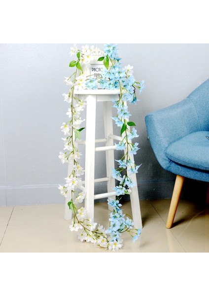 Mavi 126 Çiçekler 1 Ipek Gül Düğün Dekorasyonu Sarmaşık Rattan Yapay Çiçek Kemer Dekorasyonu ve Yeşil Yapraklı Duvar Çelengi (Yurt Dışından) fırsatları