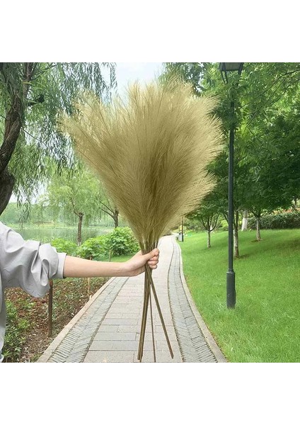 B08 5 Adet 98 cm Pampas Çim Ipek Yapay Bitki Kamış Düğün Dekorasyon Için Ev Bahçe Dekor Oturma Odası Süs Sahte Çiçekler (Yurt Dışından)