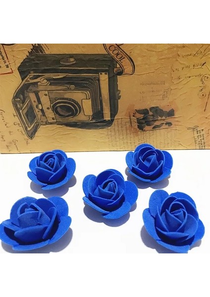 Köpük Gül Kraliyet Mavisi 100 Adet 25-250 Adet Yapay Gül Kafaları Köpük 3.5 cm Yapay Çiçekler Gül Ayı Sevgililer Hediye Düğün Parti Çiçek Süslemeleri Için (Yurt Dışından)
