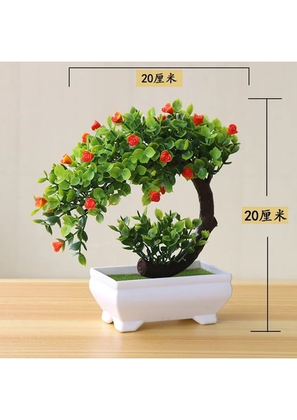 Gül Tarzı Yenı Yapay Bitkiler Bonsai Küçük Ağaç Saksı Bitkileri Ev Dekorasyon Otel Bahçe Dekor Için Sahte Çiçekler Saksı Süsler (Yurt Dışından)