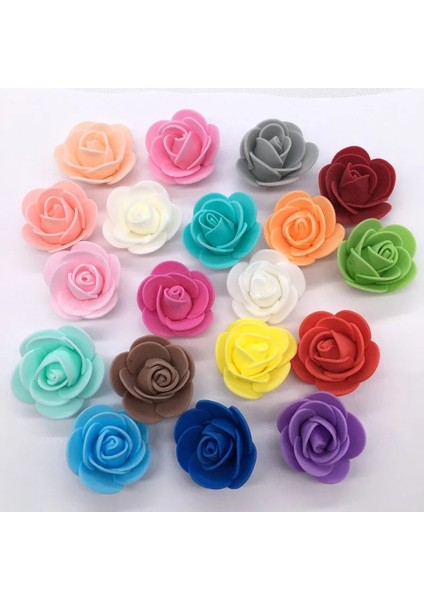 Köpük Gül Kahve 100 Adet 25-250 Adet Yapay Gül Kafaları Köpük 3.5 cm Yapay Çiçekler Gül Ayı Sevgililer Hediye Için Düğün Parti Çiçek Süslemeleri (Yurt Dışından)