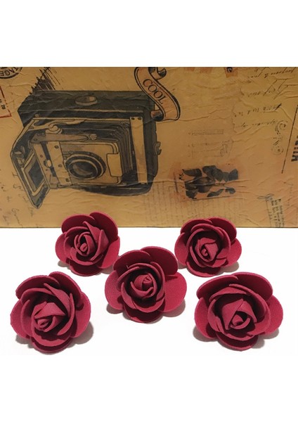Köpük Gül Kahve 100 Adet 25-250 Adet Yapay Gül Kafaları Köpük 3.5 cm Yapay Çiçekler Gül Ayı Sevgililer Hediye Için Düğün Parti Çiçek Süslemeleri (Yurt Dışından)