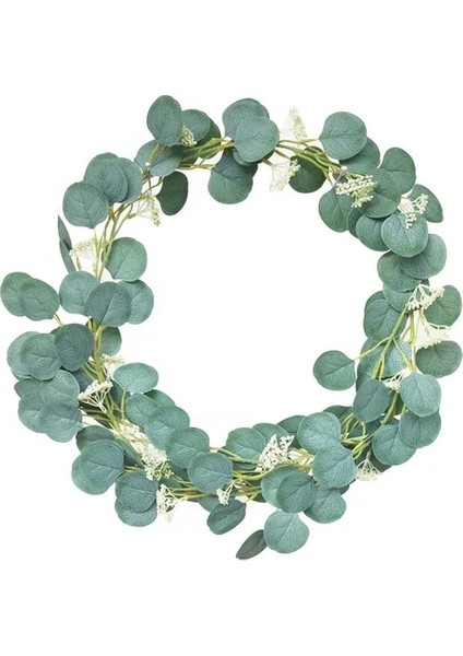 Beyaz Meyve ile Yapay Okaliptüs Rattan Simülasyon Okaliptüs Şubesi Diy Düğün Tatil Yeşillik Dekor Yeşil Bitki Lvy Asma Meyve (Yurt Dışından)