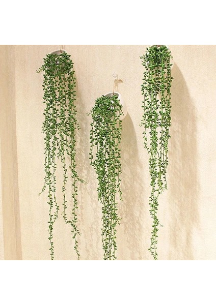 L-1 Adet Yapay Etli Bitkiler Plastik Boncuk Sevgilisi Gözyaşı Bitkiler Sahte Çiçekler/yeşil Bitkiler Saksı Duvar Asılı Dekor Ev Bahçe Için (Yurt Dışından)